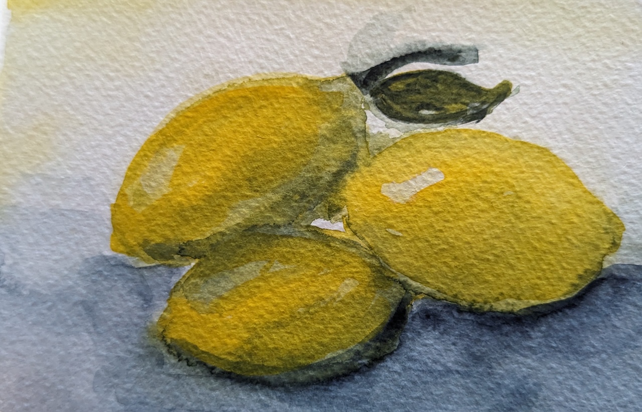 Zitronen Aquarell